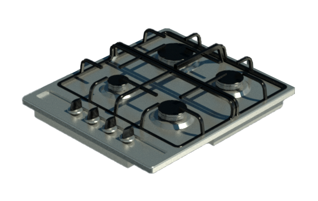 Encimera 4 platos Gas Inox Series 58 FF