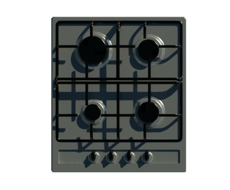 Encimera 4 platos Gas Inox Series 58 FF