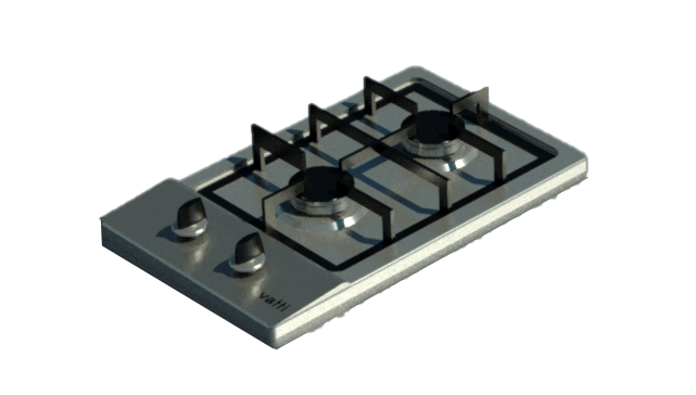 Encimera Gas 2 platos Inox (G2305SEP)