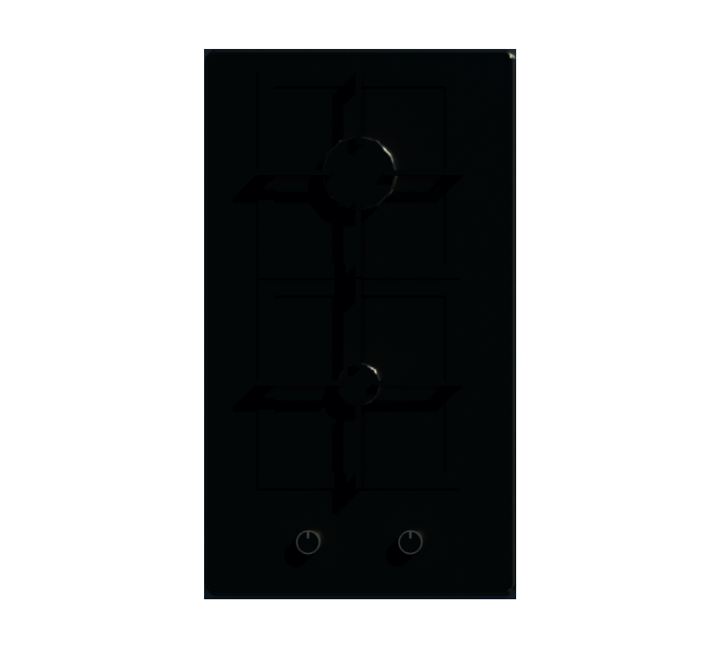 Encimera 2 Platos Gas Black G2302GCP