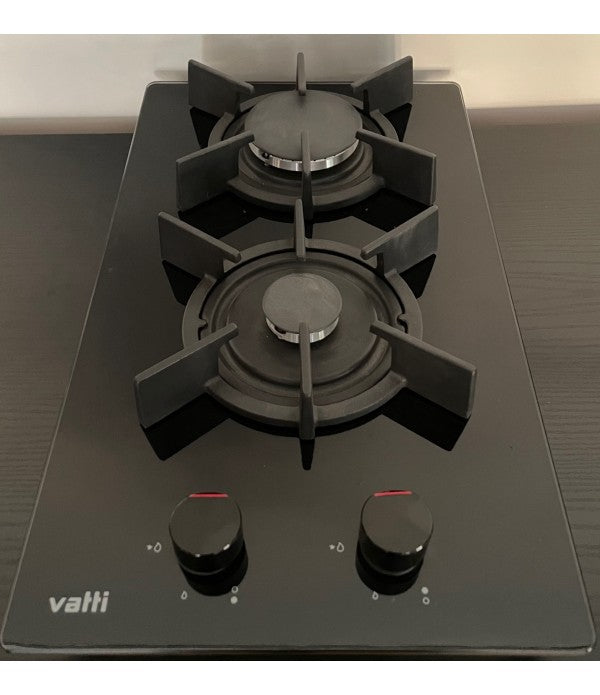 Encimera 2 Platos Gas Black G2302GCP