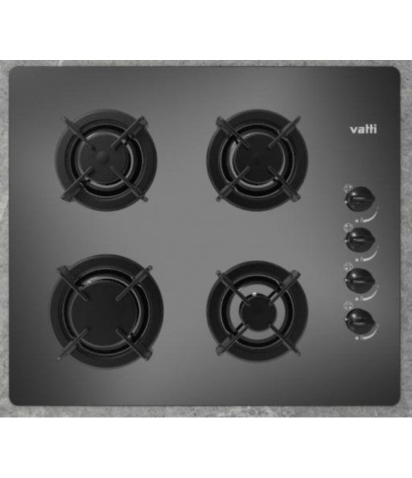 Encimera 4 Platos Gas Black Crystal HB4801 Series 60