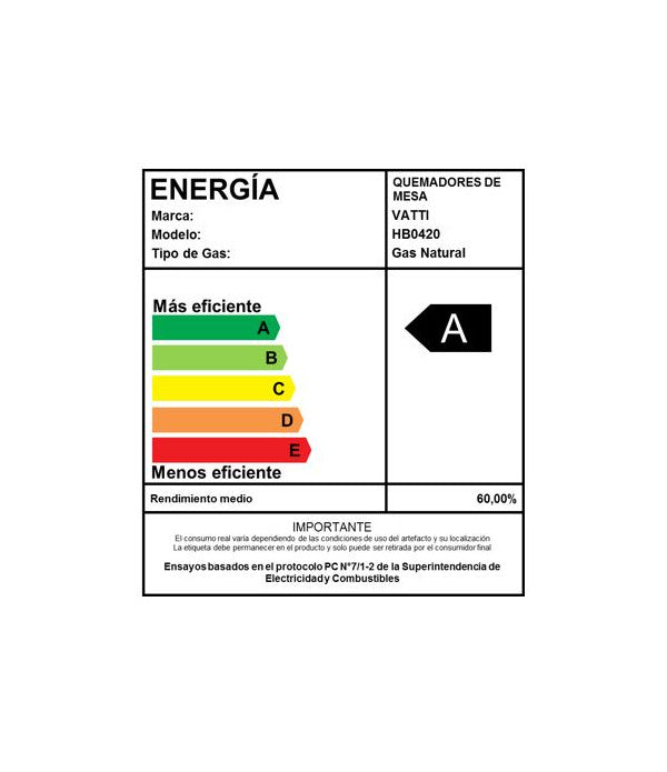 Encimera 4 platos Gas Inox Series 58 FF